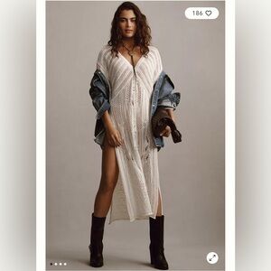 Anthropologie Cream Knit Tunic